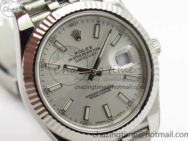Good Copy Rolex Watches 1:1 DateJust Bracelet Silver MoistureWicking Stick Edition On Jubilee Markers Best 228238 A Dial 3511 SS Noob 1230